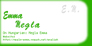 emma megla business card